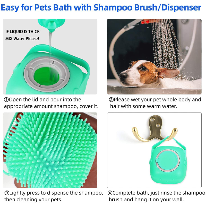 Bath Shampoo Massage Pet Brush - fede-rizzo