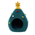 Pet Christmas Tree Cat Beds House, Indoor Doggy House Portable Green Pet Igloo Tent Cat Cave Nest for Kittens and Small Animals