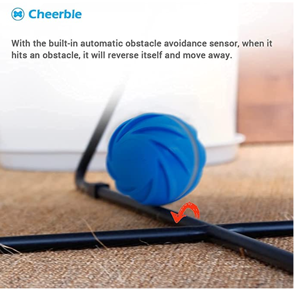 Cheerble Dog Ball Toy, Interactive Self-Propelling Ball