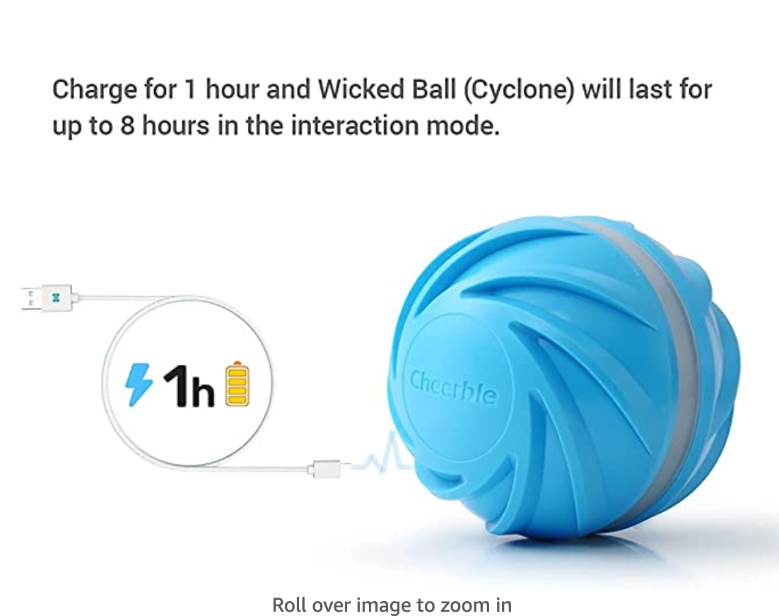 Cheerble Dog Ball Toy, Interactive Self-Propelling Ball