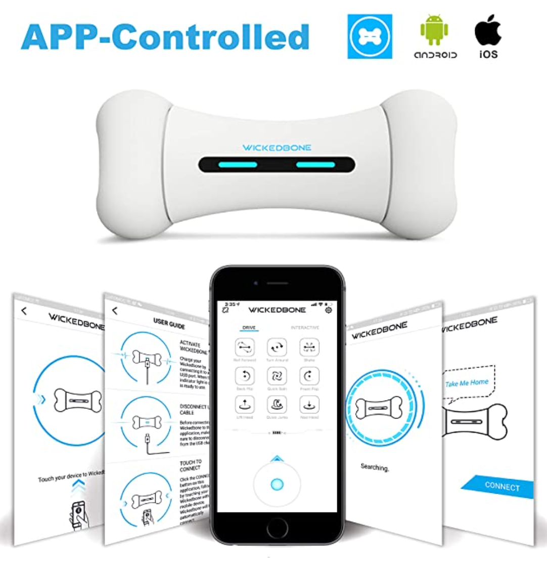 Wickedbone Smart Bone, Automatic & Interactive Toy for Dog